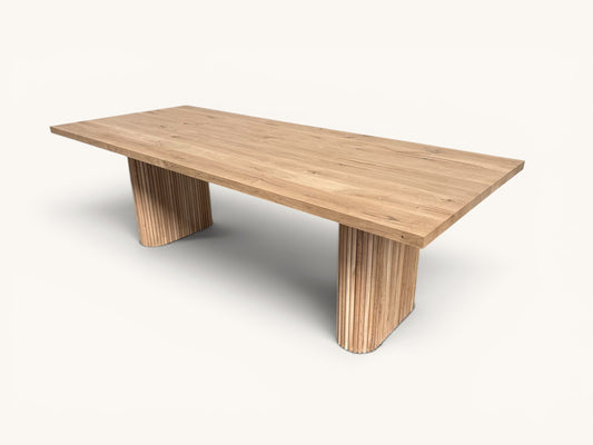 Eikentafel recht - hout onderstel Oscar