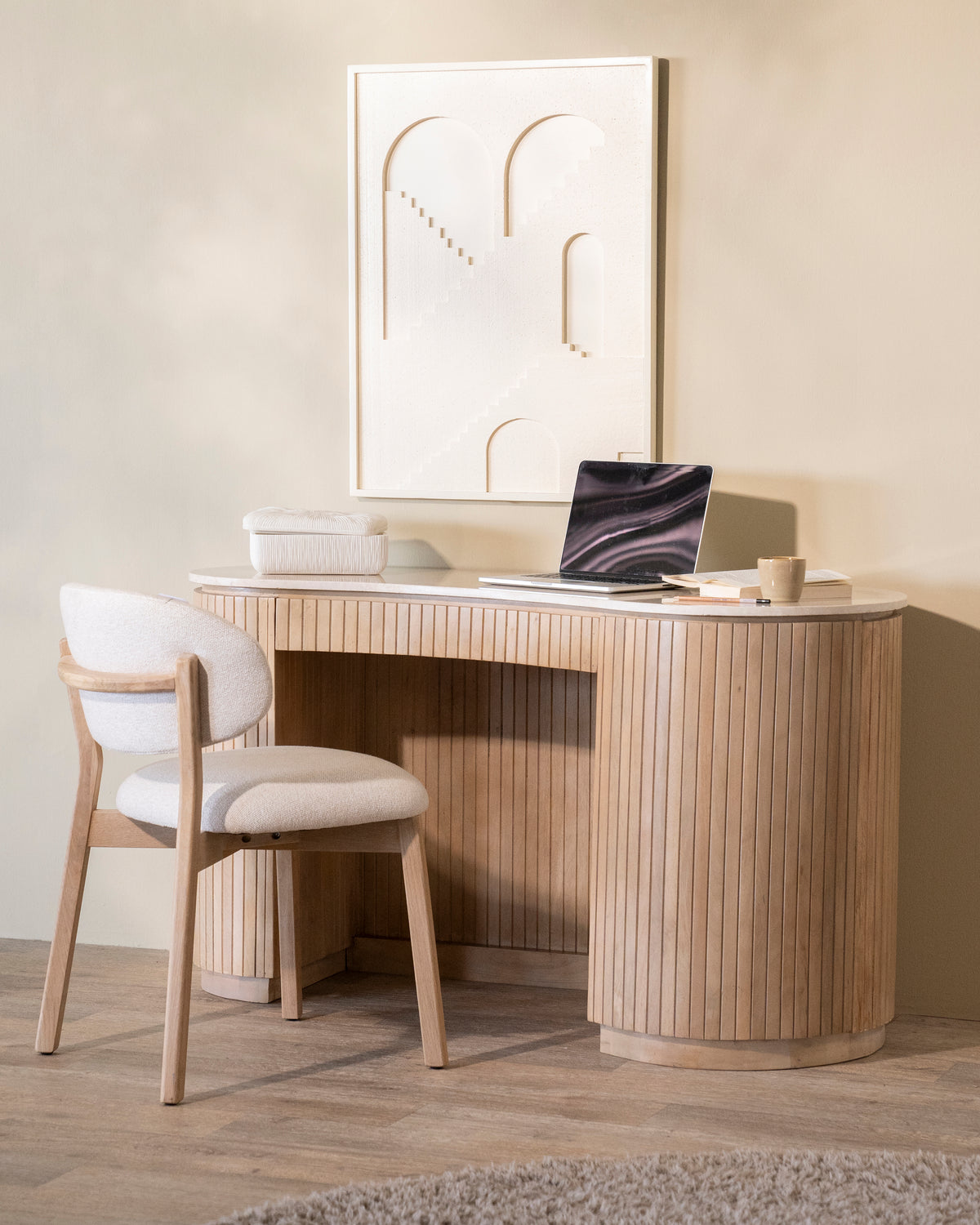 Eetkamerstoel Mikky naturel - beige Moon